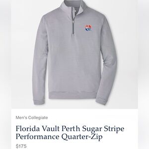 PETER MILLAR Florida Vault Perth Sugar Stripe Performance Quarter-Zip